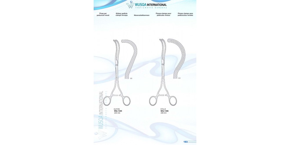 Kidney Pedicle Clamp Forceps 